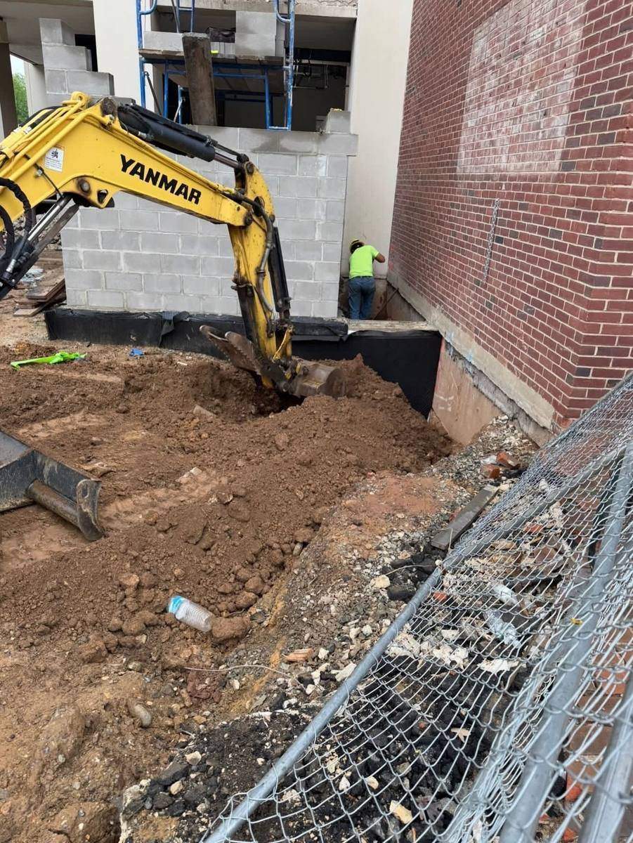 Excavator on site