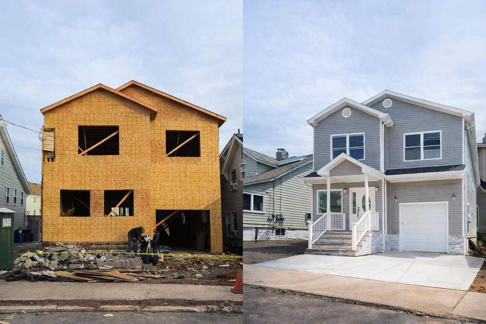 52 Thornal St — before and after, ground-up new home build