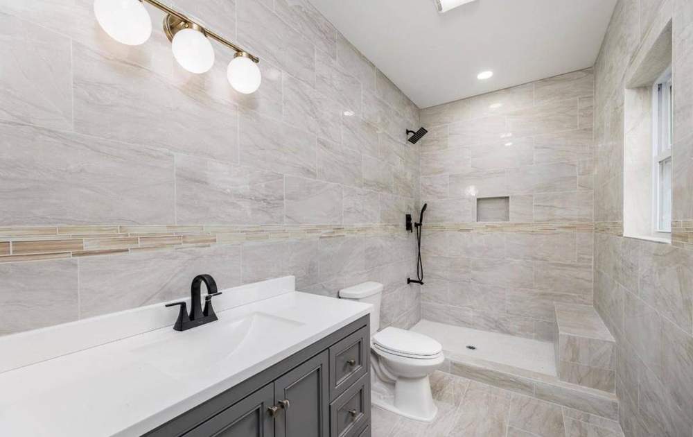 Bathroom with tile shower