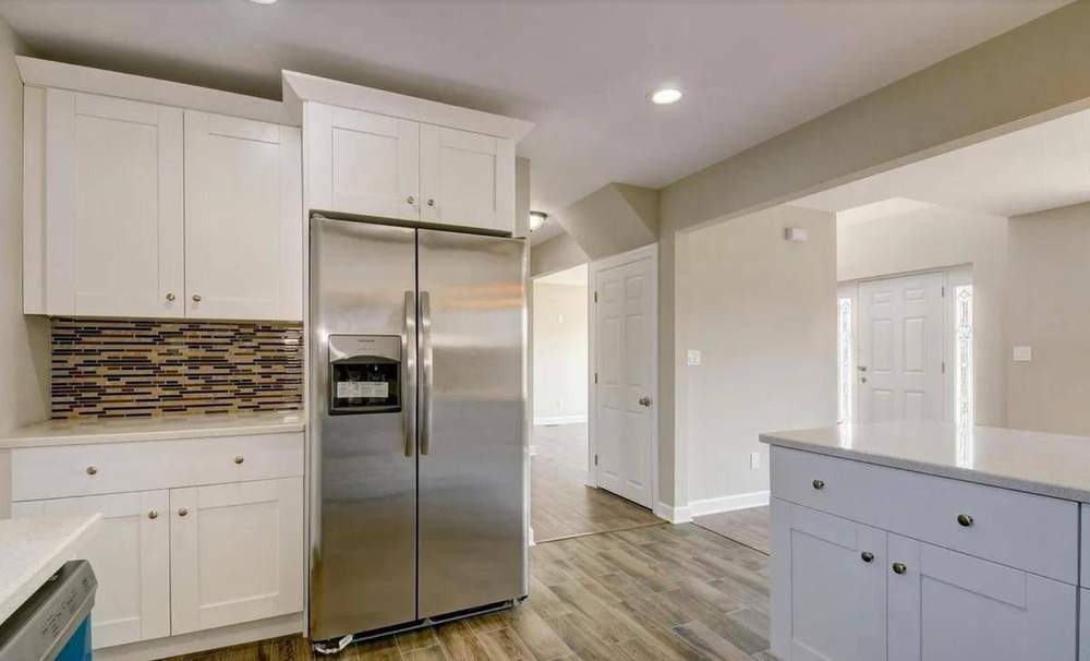 Kitchen fridge side
